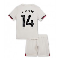 Stroje piłkarskie Chelsea Dario Essugo #14 Koszulka Wyjazdowej dla dzieci 2025-26 Krótki Rękaw (+ szorty)